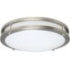 Style Selections Flush Mount Ceiling Light for Modern Decor - Needs 1 20-Watt LED Bulb - Silver Finish - 14-in dia 8 Style Selections Flush Mount Ceiling Light for Modern Decor - Needs 1 20-Watt LED Bulb - Silver Finish - 14-in dia -STYLE SELECTIONS Sales 03245015 L