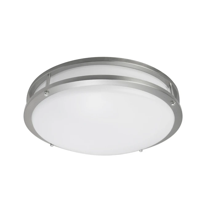 Project Source Round Flush Mount Ceiling Light - LED - 14-in - Metal/Acrylic - Brushed Nickel 1 Project Source Round Flush Mount Ceiling Light - LED - 14-in - Metal/Acrylic - Brushed Nickel