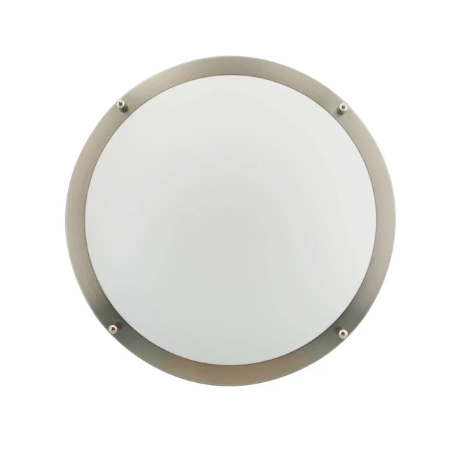 Project Source Round Flush Mount Ceiling Light - LED - 14-in - Metal/Acrylic - Brushed Nickel 2 Project Source Round Flush Mount Ceiling Light - LED - 14-in - Metal/Acrylic - Brushed Nickel - Image 2