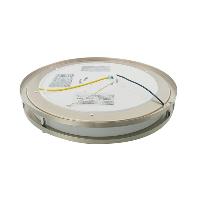 Project Source Round Flush Mount Ceiling Light - LED - 14-in - Metal/Acrylic - Brushed Nickel 4 Project Source Round Flush Mount Ceiling Light - LED - 14-in - Metal/Acrylic - Brushed Nickel - Image 4