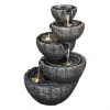 Creston Fountain - LED Lights - 32" - Stone Effect -STYLE SELECTIONS Sales 08265084 L