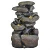 Rock Fountain - Fiberglass - LED - 20" - Stone Colour -STYLE SELECTIONS Sales 08265085 L