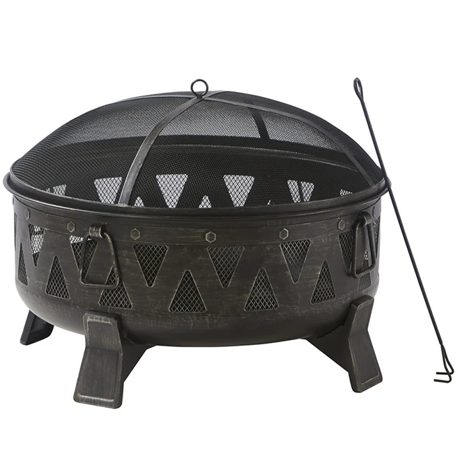 Style Selections Fire Pit - Antique Steel - Wood Burning - 21 21/32-in H x 30-in W x 30-in D 1 Style Selections Fire Pit - Antique Steel - Wood Burning - 21 21/32-in H x 30-in W x 30-in D