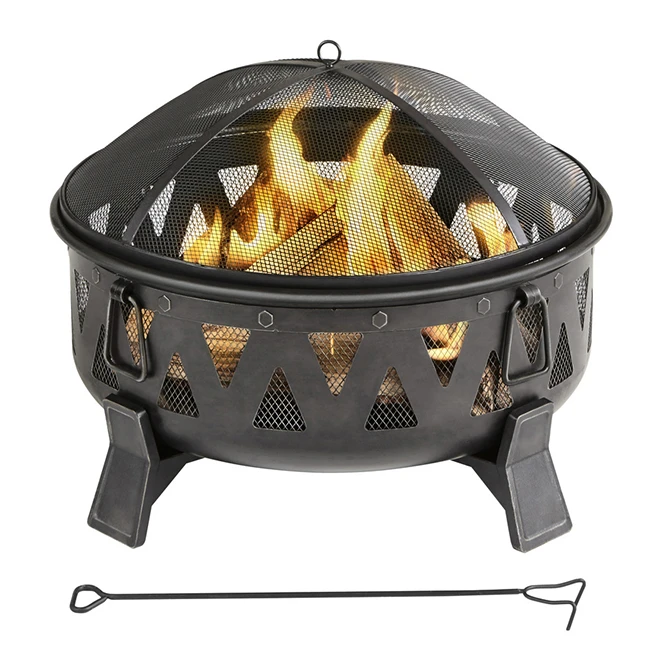 Style Selections Fire Pit - Antique Steel - Wood Burning - 21 21/32-in H x 30-in W x 30-in D 2 Style Selections Fire Pit - Antique Steel - Wood Burning - 21 21/32-in H x 30-in W x 30-in D - Image 2