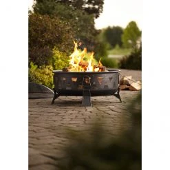 Style Selections Fire Pit - Antique Steel - Wood Burning - 21 21/32-in H x 30-in W x 30-in D 6 Style Selections Fire Pit - Antique Steel - Wood Burning - 21 21/32-in H x 30-in W x 30-in D -STYLE SELECTIONS Sales 11875021c L
