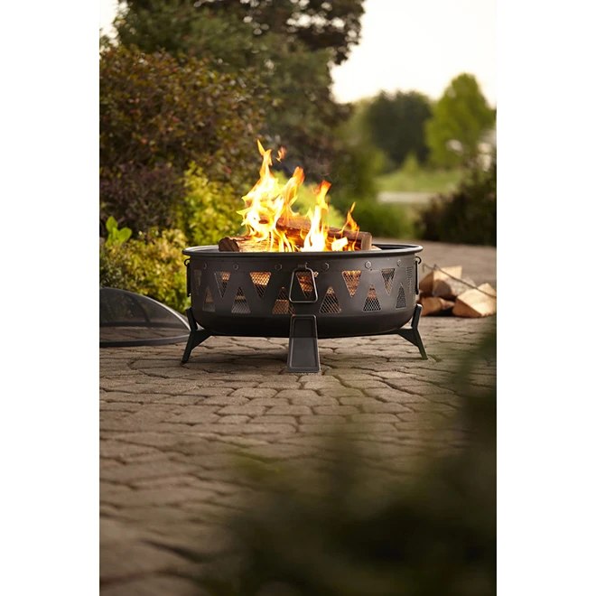 Style Selections Fire Pit - Antique Steel - Wood Burning - 21 21/32-in H x 30-in W x 30-in D 3 Style Selections Fire Pit - Antique Steel - Wood Burning - 21 21/32-in H x 30-in W x 30-in D - Image 3