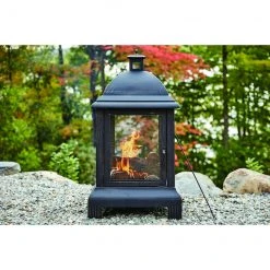 Style Selections Steel Outdoor Fireplace - 24 x 44-in - Black 7 Style Selections Steel Outdoor Fireplace - 24 x 44-in - Black -STYLE SELECTIONS Sales 11875023d L
