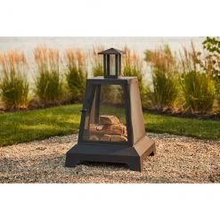 Style Selections Black Outdoor Square Wood Fireplace - 27.5-in -STYLE SELECTIONS Sales 11875028c L