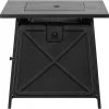 Bali Outdoor Fire Pit - Black - Steel - 50,000-BTU - 24 51/64-in H x 28-in W x 28-in D -STYLE SELECTIONS Sales 11875029 L