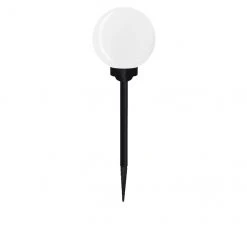 Solar Landscape Light Ball Stake - Plastic 5.91-in Silver