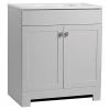 Leisel 2-Door Vanity 1 Sink 31-in Grey and White -STYLE SELECTIONS Sales 13847315 L