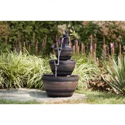 Style Selections 38.58-in H Plastic Outdoor Fountain -STYLE SELECTIONS Sales 18835049b L