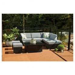 Style Selections Soho Patio Sectional Seating Set - Grey/Black - 6 Seats 5 Style Selections Soho Patio Sectional Seating Set - Grey/Black - 6 Seats -STYLE SELECTIONS Sales 20235048c L