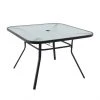 Style Selections 42-in Pelham Bay Square Glass and Black Metal Table -STYLE SELECTIONS Sales 30736975 L