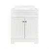Style Selections Ellenbee Bathroom Vanity with Top White 24-in