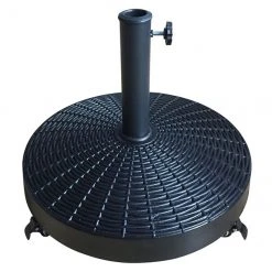 Style Selections 21-in Round Wheeled Concrete-Filled Resin Umbrella Base