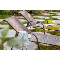 Style Selections Pelham Bay Woven Lounge Chair - 79-in x 35.5-in x 27-in - Steel and Brown Wicker -STYLE SELECTIONS Sales 32017987c L