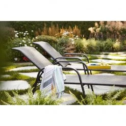 Style Selections Pelham Bay Woven Lounge Chair - 79-in x 35.5-in x 27-in - Steel and Brown Wicker -STYLE SELECTIONS Sales 32017987d L