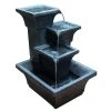 Infinity 4-Tier Outdoor Fountain - 32.68-in - Resin - Black -STYLE SELECTIONS Sales 33905502 L