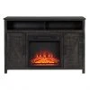 Style Selections Fluda TV Stand with Electric Fireplace - Barn Doors - Brown -STYLE SELECTIONS Sales 35025012 L