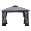 Allen + Roth 10-ft x 12-ft Black and Grey Gazebo with Dome-Shaped Roof 9 Allen + Roth 10-ft x 12-ft Black and Grey Gazebo with Dome-Shaped Roof -STYLE SELECTIONS Sales 38115290 L