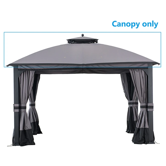 Allen + Roth 10-ft x 12-ft Grey Gazebo Canopy 1 Allen + Roth 10-ft x 12-ft Grey Gazebo Canopy