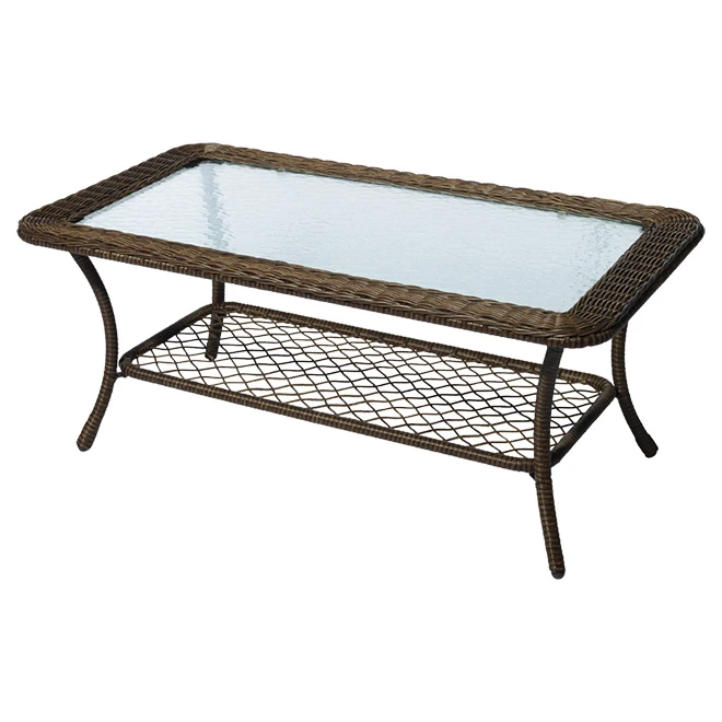 Style Selections Spruce Hills 42-in x 17-in Brown Patio Coffee Table 1 Style Selections Spruce Hills 42-in x 17-in Brown Patio Coffee Table
