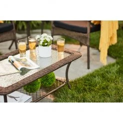 Style Selections Spruce Hills 42-in x 17-in Brown Patio Coffee Table 5 Style Selections Spruce Hills 42-in x 17-in Brown Patio Coffee Table -STYLE SELECTIONS Sales 41355014b L