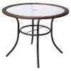 Style Selections Spruce Hills 39 1/2-in Tempered Glass Round Patio Dining Table -STYLE SELECTIONS Sales 41355019 L