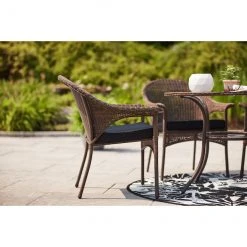 Style Selections Spruce Hills 39 1/2-in Tempered Glass Round Patio Dining Table -STYLE SELECTIONS Sales 41355019d L