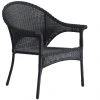 Valleydale Wicker Patio Chair - Stackable - Black -STYLE SELECTIONS Sales 41355022 L