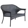 Patio Loveseat - Woven Wicker - Black -STYLE SELECTIONS Sales 41355024 L