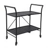 Style Selections Pelham Bay 33-in x 19-in Black Steel Foldable Patio Serving Cart 2 Style Selections Pelham Bay 33-in x 19-in Black Steel Foldable Patio Serving Cart -STYLE SELECTIONS Sales 41355036 L