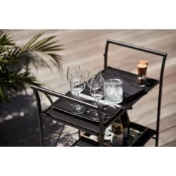 Style Selections Pelham Bay 33-in x 19-in Black Steel Foldable Patio Serving Cart -STYLE SELECTIONS Sales 41355036c L