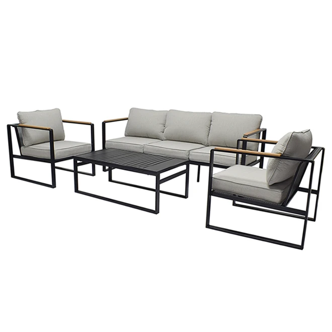Style Selections 4-Pieces Dufferin Grey Steel Patio Conversation Set 1 Style Selections 4-Pieces Dufferin Grey Steel Patio Conversation Set