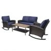 Style Selections Sunbridge Conversation Set - 4 Pieces - Steel - Blue -STYLE SELECTIONS Sales 41355050 L
