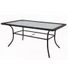 Style Selections Spruce Hills Rectangular Patio Dining Table - 63-in x 38-in - Steel, Wicker and Glass -STYLE SELECTIONS Sales 41535308 L