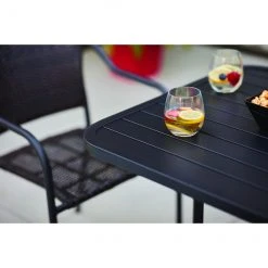 Style Selections Pelham Bay Black Steel Square Patio Bistro Table 6 Style Selections Pelham Bay Black Steel Square Patio Bistro Table -STYLE SELECTIONS Sales 41535432c L