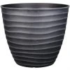 Style Selections Pot with Wavy Design - 15.3-in - Polypropylene - Grey -STYLE SELECTIONS Sales 41535951 L