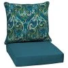 Style Selections Reversible Deep-Seating Chair Cushion Set - Damask/Solid Pattern - 2-Piece -STYLE SELECTIONS Sales 41537230 L