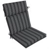 Style Selections Polyester Reversible High-Back Chair Cushion with Striped Pattern -STYLE SELECTIONS Sales 41537231 L