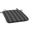 Style Selections Reversible Patio Chair Cushion - 19-in x 18-in x 2.5-in - Polyester - Striped Black Pattern -STYLE SELECTIONS Sales 41537232 L