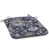 Style Selections Reversible Patio Chair Cushion - 18-in x 19-in - Polyester - Flower Blue and Grey Pattern -STYLE SELECTIONS Sales 41537486 L