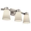 Bathroom Wall Sconce - Steel - 3 Lights - Nickel 2 Bathroom Wall Sconce - Steel - 3 Lights - Nickel -STYLE SELECTIONS Sales 43105007 L
