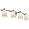 Portfolio Wall Sconce - Satin-Nickel Steel - 4-Light -STYLE SELECTIONS Sales 43105008 L