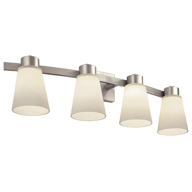 Portfolio Wall Sconce - Satin-Nickel Steel - 4-Light 1 Portfolio Wall Sconce - Satin-Nickel Steel - 4-Light