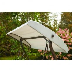 Style Selections - Swing with Canopy - Wicker and Metal - Brown and Grey -STYLE SELECTIONS Sales 44315013c L