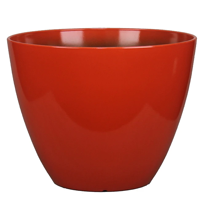 Style Selections Planter - Polypropylene - 15-in - Red 1 Style Selections Planter - Polypropylene - 15-in - Red