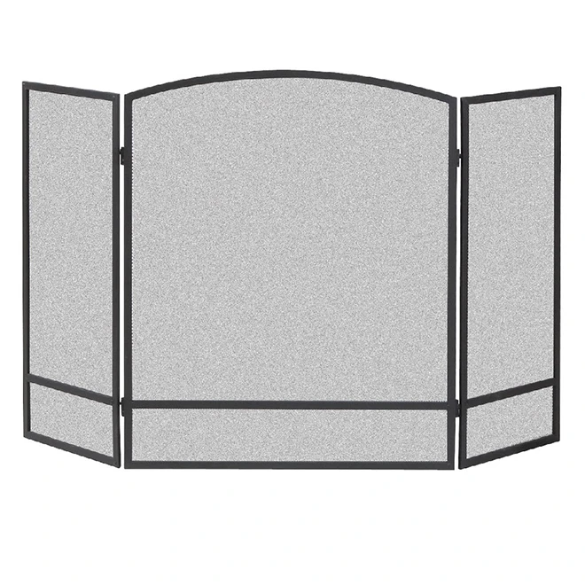 Steel Fireplace Screen - 3-Panel - 47.87"x 28.9" - Black 1 Steel Fireplace Screen - 3-Panel - 47.87"x 28.9" - Black