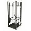 Style Selections Fireplace Tool Set and Log Bin - Steel - 32.67 x 14.76 x 13-in - Black -STYLE SELECTIONS Sales 46715008 L